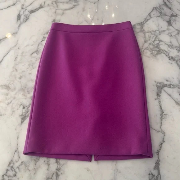 J Crew raspberry wool skirt sz 2 - Picture 1 of 7